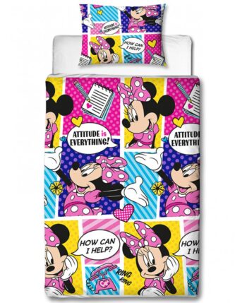 Parure copripiumino singolo reversibile Minnie Attitude