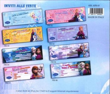 Carnet inviti festa Disney Frozen -Personaggio B