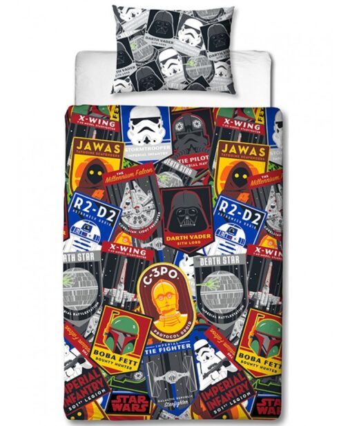 Star Wars Classic Collage Parure copripiumino singolo