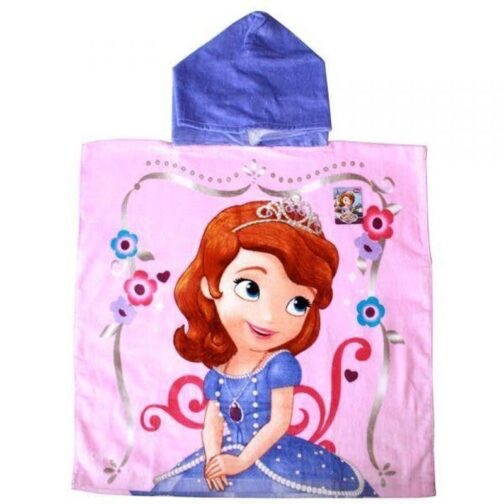 Accappatoio poncho con cappuccio Sofia la Principessa