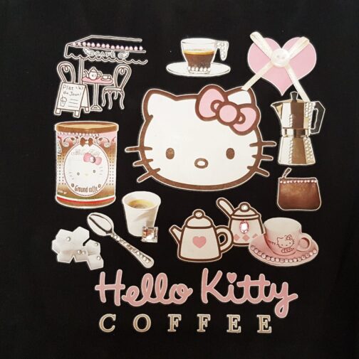 T-shirt donna manica lunga Hello Kitty Coffee