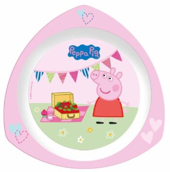 Piatto piano triangolare Tea Party Peppa Pig