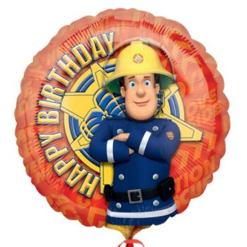 Palloncino Happy Birthday Sam il Pompiere