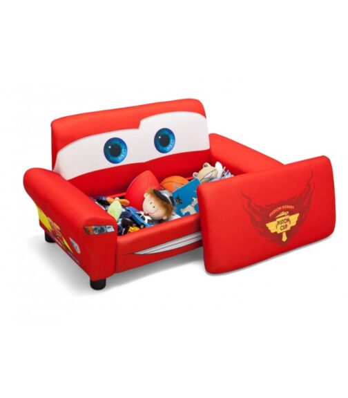 Divano imbottito Disney Cars con contenitore