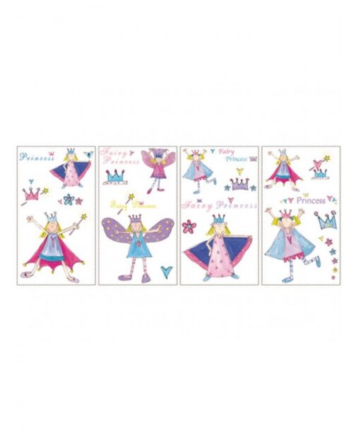 Stickers murali Principesse e Fatine 23 pezzi