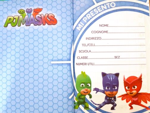 Diario scuola 10 mesi Pj Masks Super Pigiamini