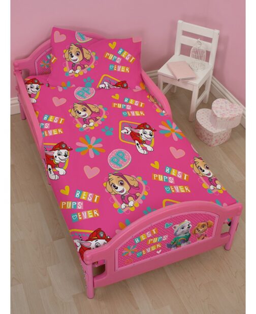 Paw Patrol Lettino rosa Skye ed Everest