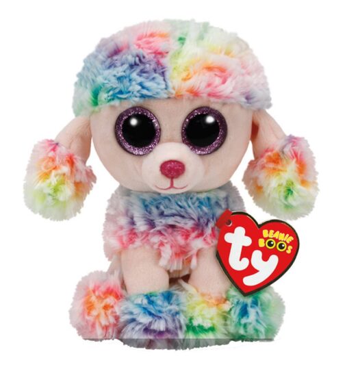 BEANIE BOO TY Peluche barboncino Rainbow 15 CM.