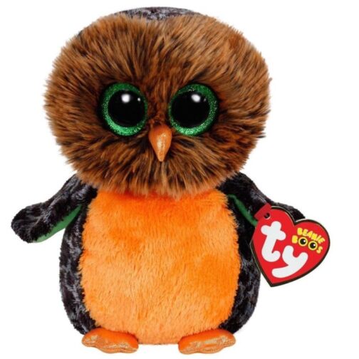 BEANIE BOO TY Peluche Gufo Midnight 15 cm