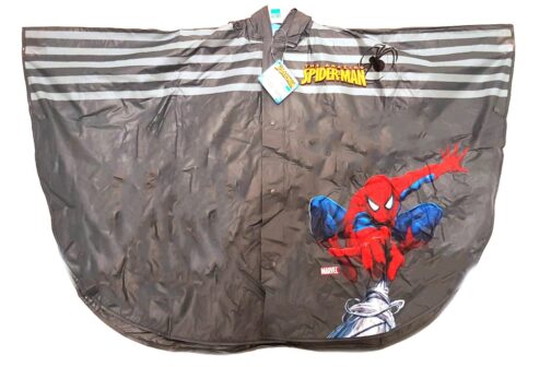 Mantella impermeabile con cappuccio Spiderman