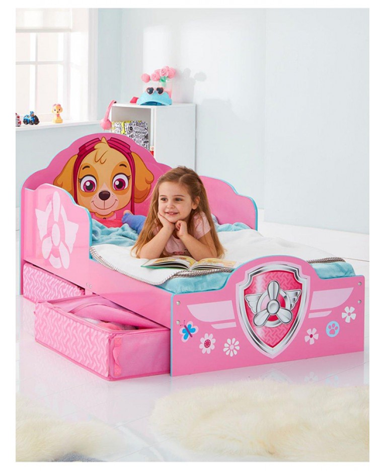 Paw Patrol Lettino Bimba Skye Con Cassetti-Letti Per Bambini