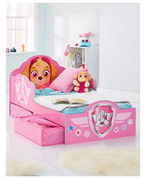 Paw Patrol lettino bimba Skye con cassetti