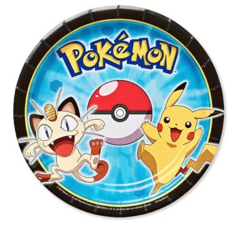 Pokèmon confezione 8 piatti torta festa a tema