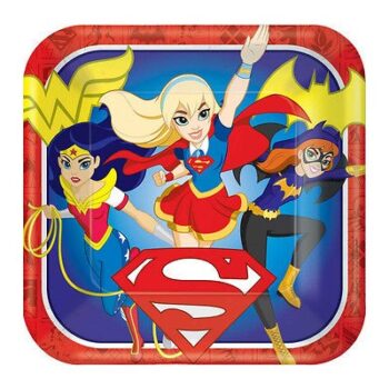DC Comics Piatti quadrati festa Super Hero Girls