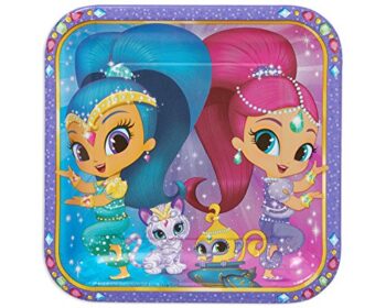 Shimmer and Shine Piatti quadrati festa a tema