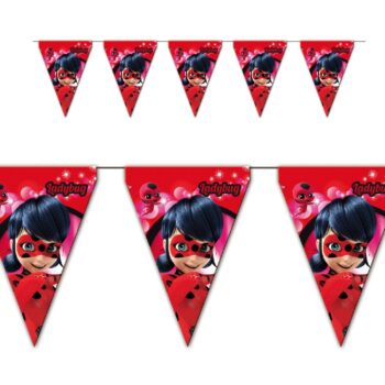 Miraculous Ladybug - Festone bandierine festa a tema