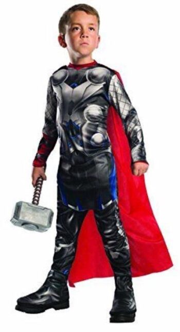 Costume Thor con martello taglia 5-6 anni
