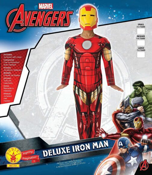 Costume Iron Man con Muscoli 7-8 anni