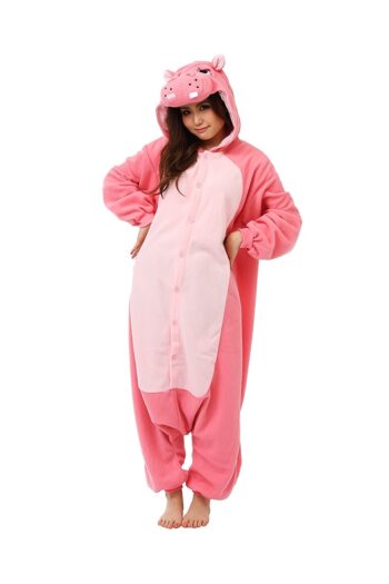 Pigiamone Kigurumi adulto Hyppo Rosa - Taglia Regular