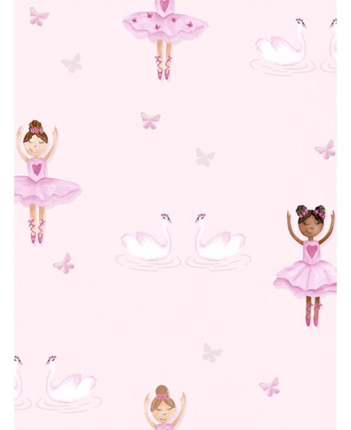 Carta da parati rosa Ballerina 10mt