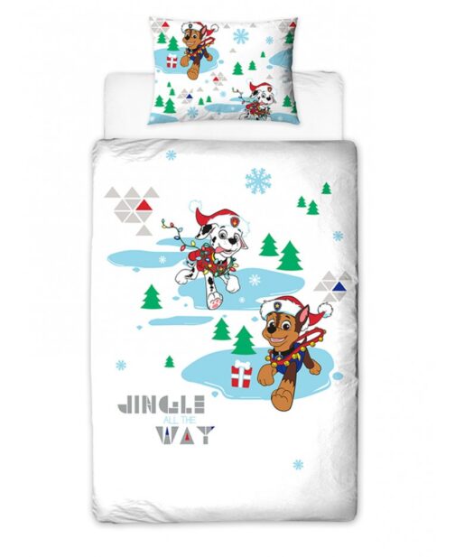 Parure copripiumino letto singolo Paw Patrol Christmas