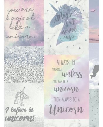 Carta da parati glitterata Believe in Unicorns 10 mt