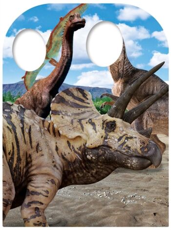 Sagoma cartonata per foto Dinosauro Triceratopo 131x95 cm