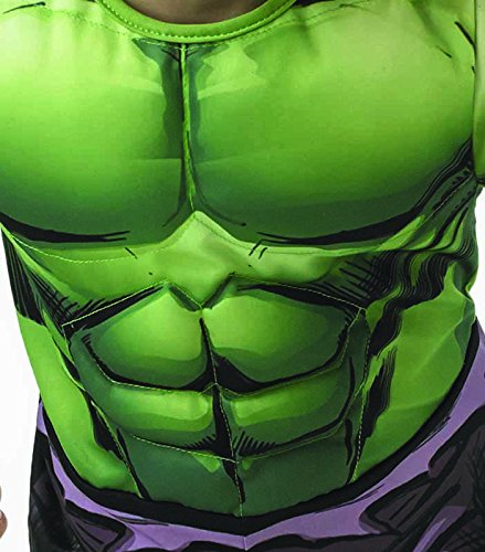 Costume Hulk con muscoli 7-8 anni