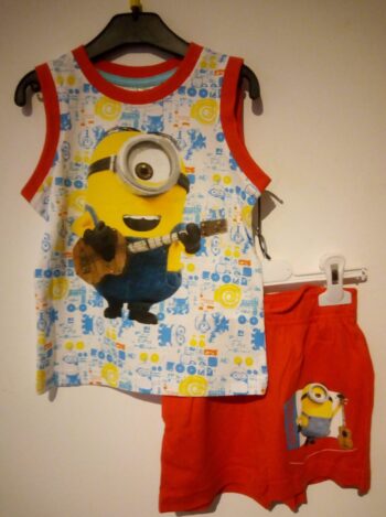 COMPLETO T-SHIRT E PANTALONCINO MINIONS