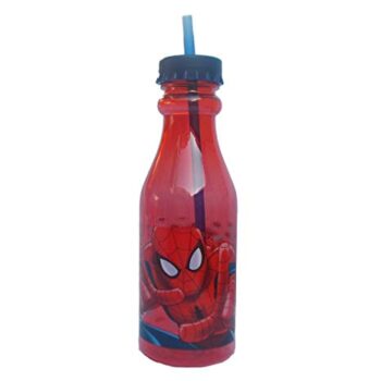 bottiglia con cannuccia spiderman