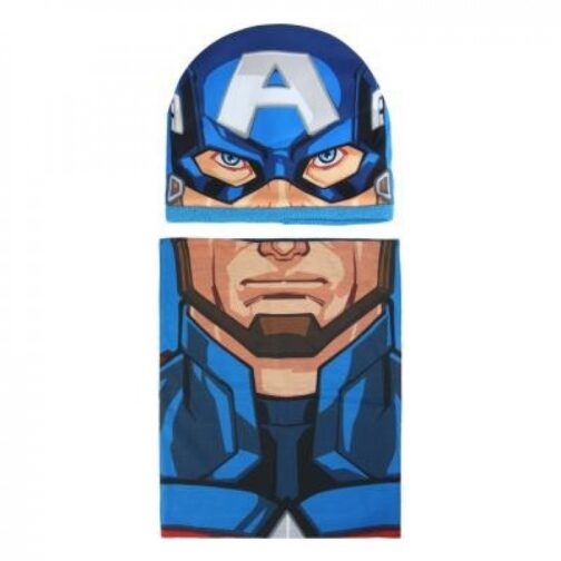 cappello e scaldacollo capitan america