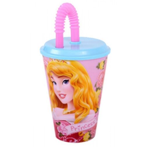 bicchiere con cannccia principesse disney