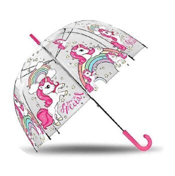 ombrello cupola trasparente unicorno