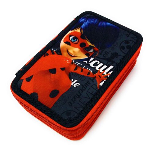 astuccio 3 zip miracolous ladybug