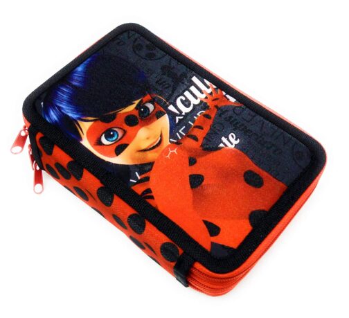 astuccio 3 zip miracolous ladybug