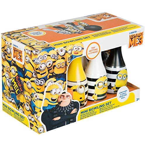 DESPICABLE ME 3 Minions Ten Pin Bowling Skittles And Ball Set Kids Children Official