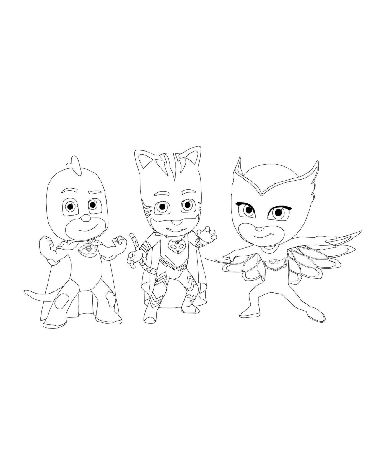 Disegni Da Stampare E Colorare Dei Pj Masks Robe Da Cartoon