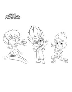 Disegni Da Stampare E Colorare Dei Pj Masks Robe Da Cartoon