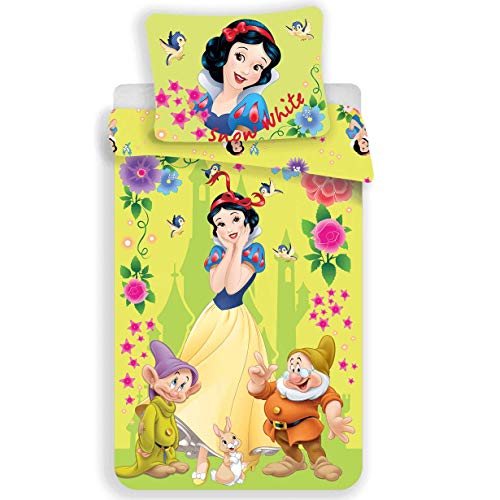 Parure Copripiumino Singolo Biancaneve Disney - Robe Da Cartoon