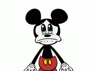 Topolino triste perché la pagina è stata spostata