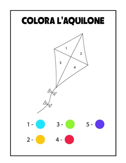 Album colora per numeri aquilone