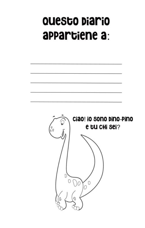 Pagine interne diario dinosauri